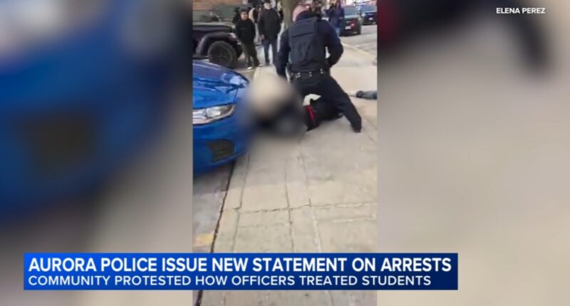 Aurora Police Department responds after video shows officers, students clashing at anti-ICE protest at East Aurora High School