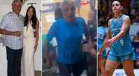 Aussie sport star's furious dad is seen on video calling a fan a 'f**king moll' before being taken away by security