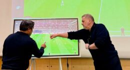 Big Ange goes back to university: Ange Postecoglou breaks cover from football exile following humiliating Nottingham Forest sacking after just 39 days