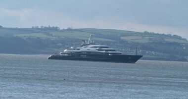 Billionaire Saudi prince's superyacht is spotted off the Devon coast