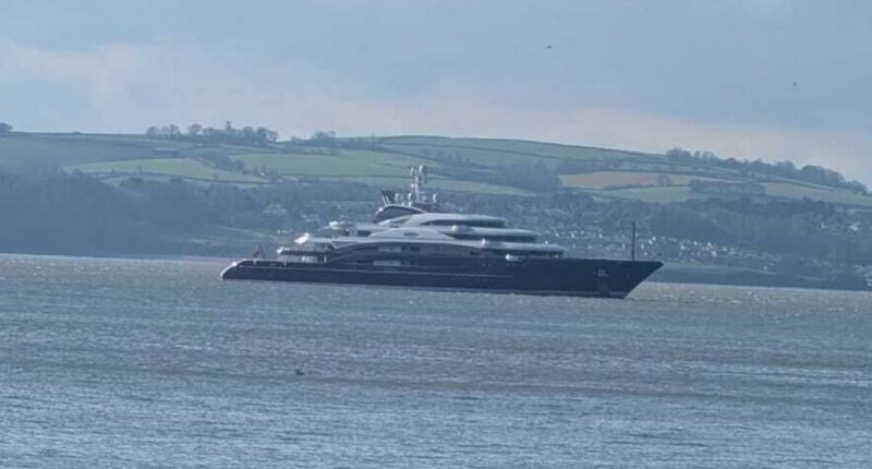 Billionaire Saudi prince's superyacht is spotted off the Devon coast