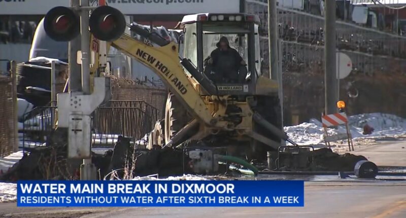 Boil order in effect in Dixmoor as water main break fixed at 139th between Dixie Highway and Thornton Road
