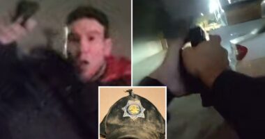 Bullet in the cap, Fresno police share body cam of moment officer narrowly escapes a gunshot to the head