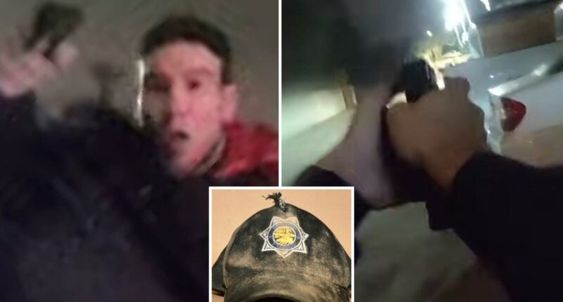Bullet in the cap, Fresno police share body cam of moment officer narrowly escapes a gunshot to the head