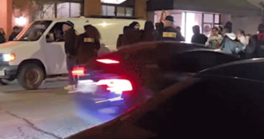 Car barrels into crowd outside California bar, gunfire erupts in chaotic scene caught on video