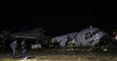 A cargo plane carrying money crashed near Bolivia's capital leaving at least 15 people dead.