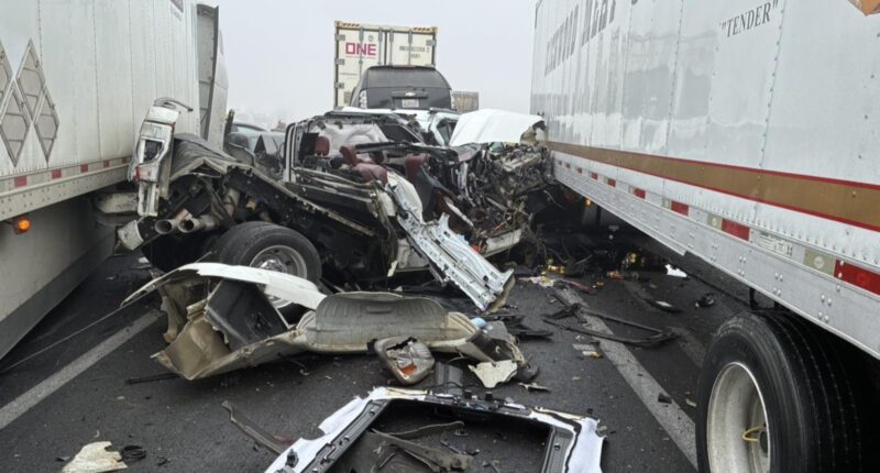 Central California crash: 59-vehicle pileup forces temporary closure of Highway 99 in Tulare County, CHP says