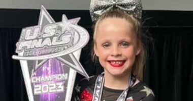 Cheerleader, 8, dies from huge brain bleed after performing backflips