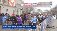 Chicago running events: Thousands of runners brave snow, cold for F^3 Lake Half Marathon & 5K at Solider Field