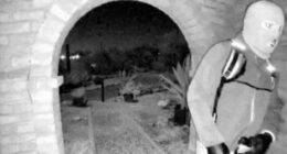 Chilling images of man on doorstep of US TV anchor's missing mum