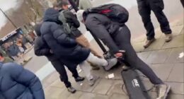 Christian preacher is pushed and has equipment attacked by Muslim men