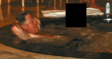 Clinton revives his notorious line as he's grilled on hot tub sex