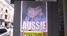 Poster of man accused of throwing hot coffee on baby in Brisbane on Chapel Street