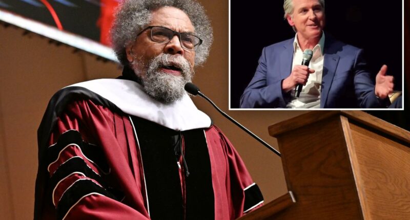 Cornel West unloads on Gavin Newsom over 'racist' remarks