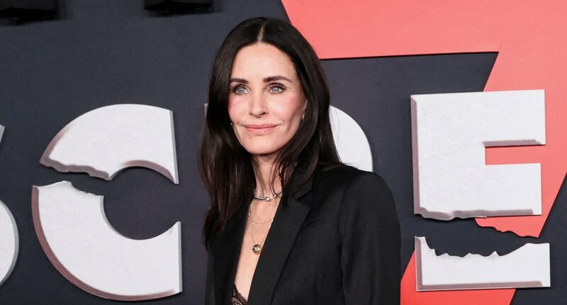 Courteney Cox and Neve Campbell hit red carpet at Scream 7 premiere as pro-Palestine protests erupt outside