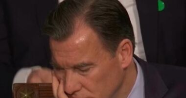 Democrat Tom Suozzi caught dozing off during Trump's SOTU