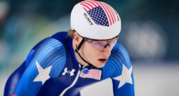 Did US speedskater Jordan Stolz win his third gold medal at the 2026 Olympics?