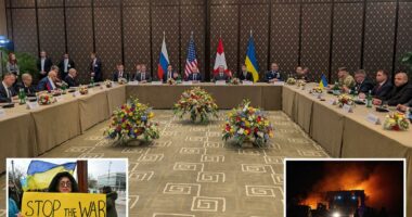 'Difficult' Ukraine peace talk ends in just two hours as Zelensky accuses Russia of stalling