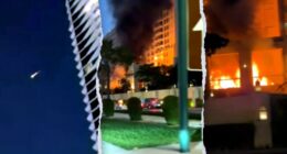Dubai hotel fire appears to be caused by Iranian strike; injuries reported