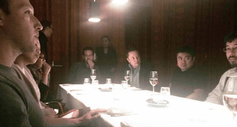 Epstein files photo shows dinner with Musk and Zuckerberg in 2015