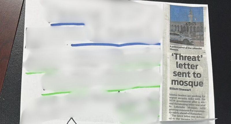 Families 'scared to bring children to prayers' as mosque receives third threatening letter