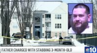 Father stabbed 3-month-old son and 'threw the infant in the snow' after telling the child's mother he needed to 'sacrifice the baby,' cops and prosecutors say