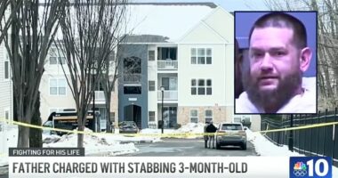 Father stabbed 3-month-old son and 'threw the infant in the snow' after telling the child's mother he needed to 'sacrifice the baby,' cops and prosecutors say