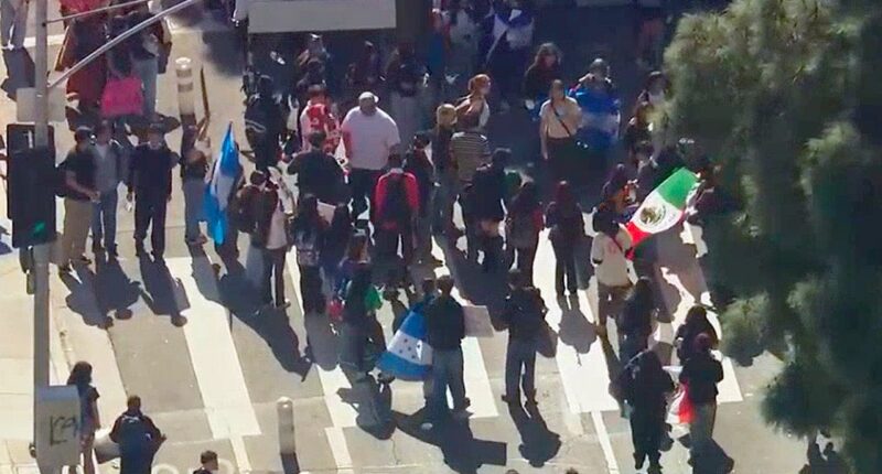Federal agent attacked and hospitalized during anti-ICE protest in Downtown LA