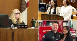 Firefighter Andrew Jimenez appears in court in a suicide vest for the murder of his wife Mayra