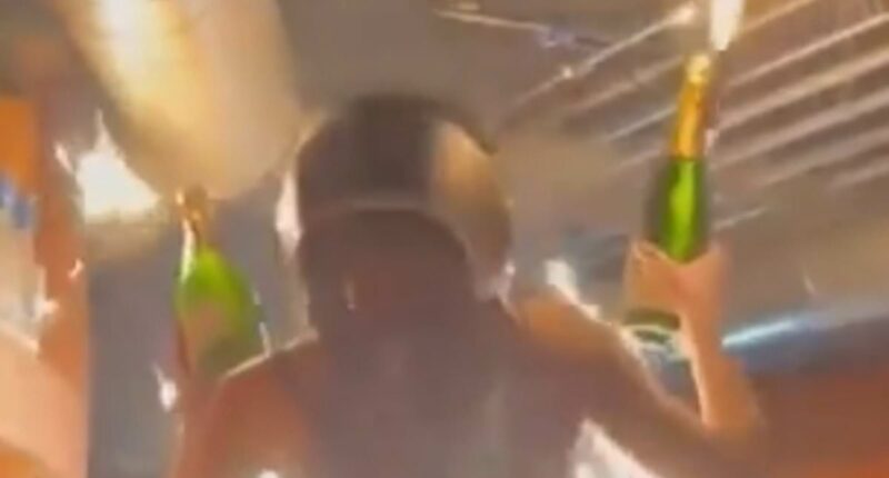 Footage Swiss nightclub shows ceiling caught fire as sparklers raised