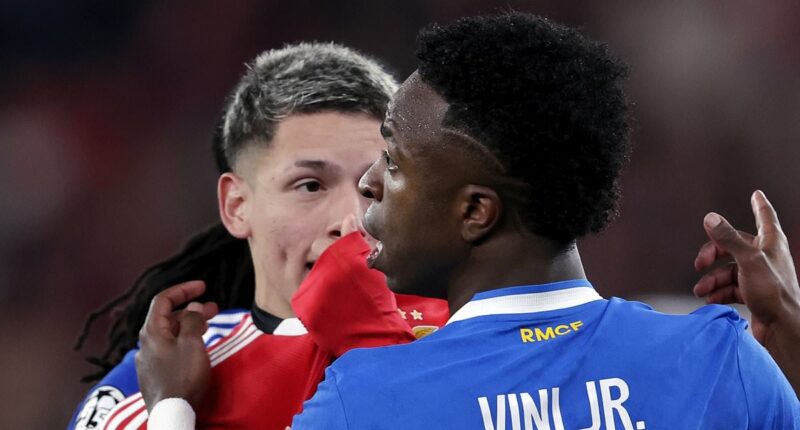 Footballers who cover their mouths when they talk should be BANNED, former Premier League star says after Real Madrid star Vinicius Jr was 'racially abused' by Benfica player who hid his words