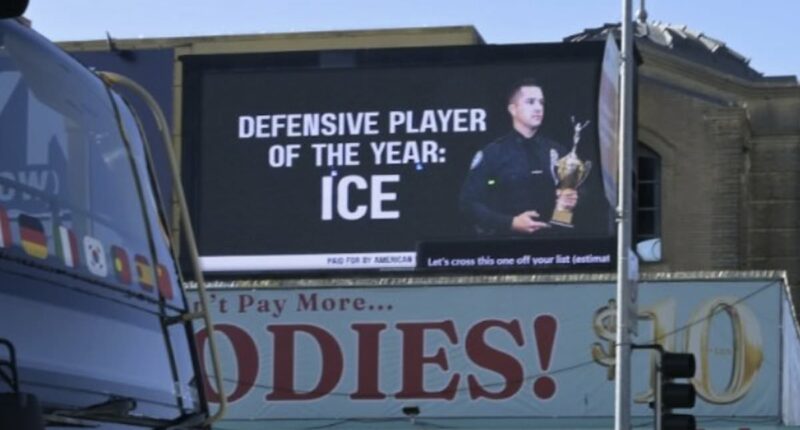 Fury as new pro-ICE billboards create tension ahead of the Super Bowl