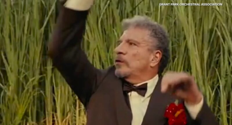 Grant Park Music Festival Artistic Director Giancarlo Guerrero featured during Super Bowl LX Bad Bunny halftime show