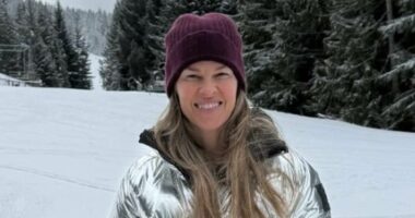 Hilary Swank shares rare photo with son Ohm, two, in Whistler while enjoying Canadian skiing vacation with family