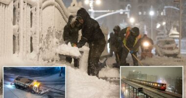 Historic storm brings NYC to a standstill as bomb cyclone dumps more than 13 inches of snow â with more expected