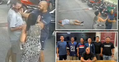 Horrific video shows the moment suspected gangster kills tourist with single karate chop