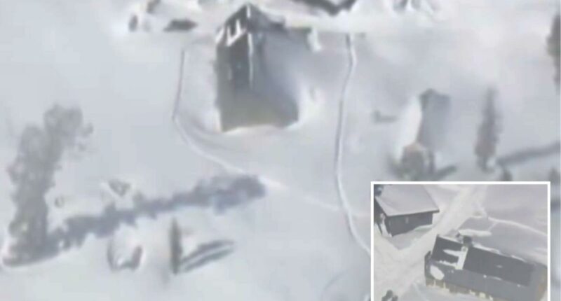 Horrifying video shows snow engulfed huts where skiers stayed before deadly avalanche