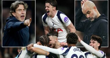 How Thomas Frank avoided more embarrassment, the Spurs star who became Superman - and why Dominic Solanke's brace dents Man City's title hopes after 2-2 draw, writes OLIVER HOLT