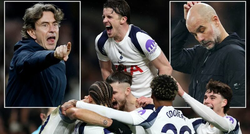How Thomas Frank avoided more embarrassment, the Spurs star who became Superman - and why Dominic Solanke's brace dents Man City's title hopes after 2-2 draw, writes OLIVER HOLT