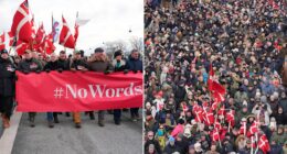 Hundreds protest Trump's NATO comments and Greenland demands at US embassy in Copenhagen