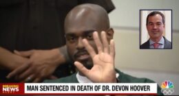 'I'm a people person': Killer smiles, waves for the camera as he remains defiant at sentencing for murdering neurosurgeon and another man