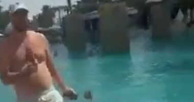 Incredible moment Iranian missiles are taken out over Dubai skies