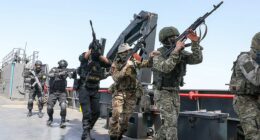 Iran possibly repositions strike drones amid Russia drills in Strait, expert says