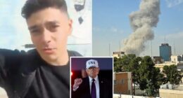 Iranians chant and dance in the streets after US, Israeli air strikes