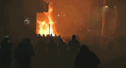 clashes with demonstrators following a march in support of Askatasuna, a left-wing social centre that was evicted by authorities in Turin, Italy, Jan. 31, 2026.