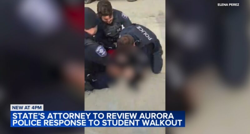 Kane County State's Attorney's Office reviewing Aurora police use of force at anti-ICE student walkout at East Aurora High School