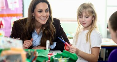 Kate visits London school to mark Children's Mental Health Week