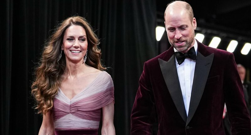 Kate's power move at the BAFTAs: Royal's fairytale Gucci gown, princess hair and the late Queen's earrings were a 'strategic' reminder that she is the future of The Firm amid Andrew chaos, stylist says