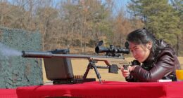 Kim Jong Un gives daughter, 13, a SNIPER RIFLE for latest photo op