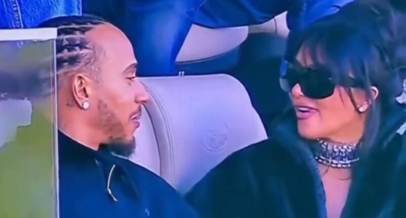 Kim Kardashian and Lewis Hamilton attend Super Bowl 2026 together